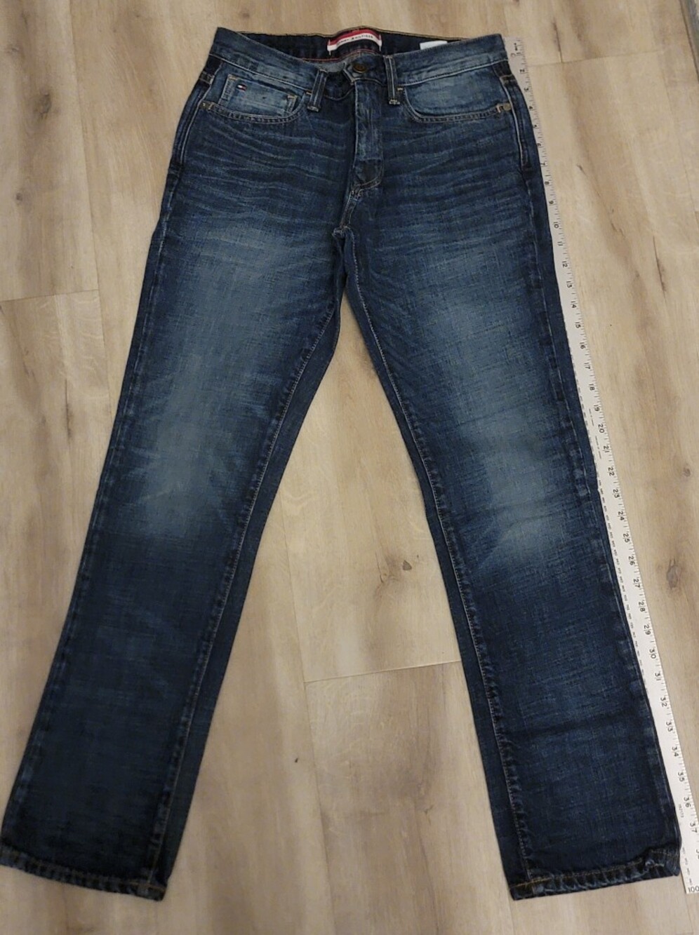 Men's Dark Blue Tommy Hilfiger Straight Jeans